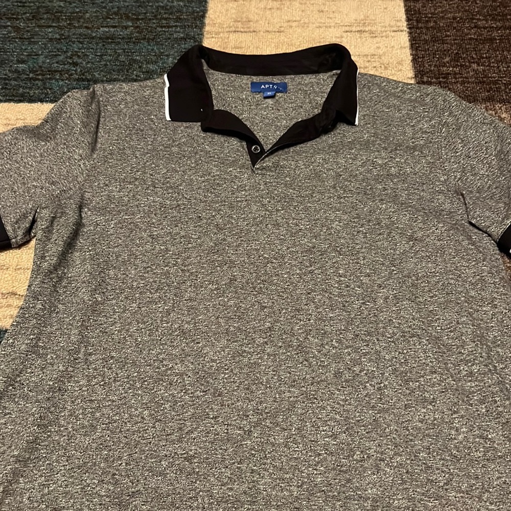 NWOT- APT. 9 Men’s Xl Black and gray polo shirt